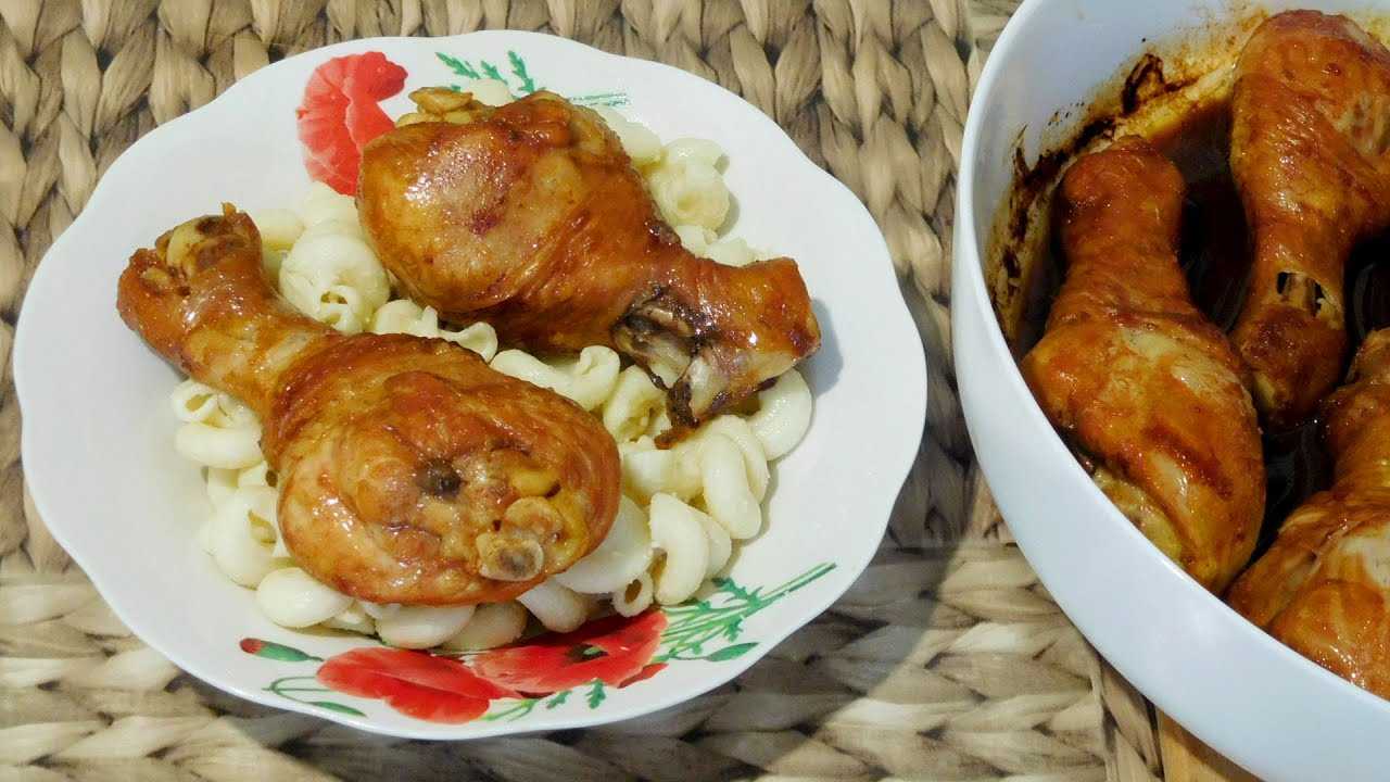 Куриные голени в духовке с соевым соусом