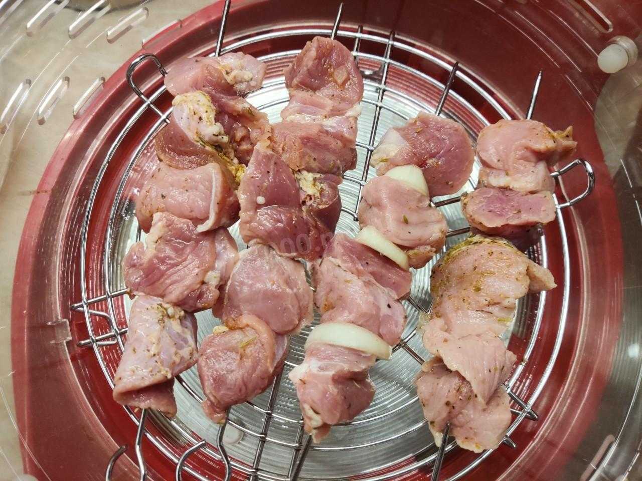 Шашлык в аэрогриле из свинины на шпажках рецепты с фото