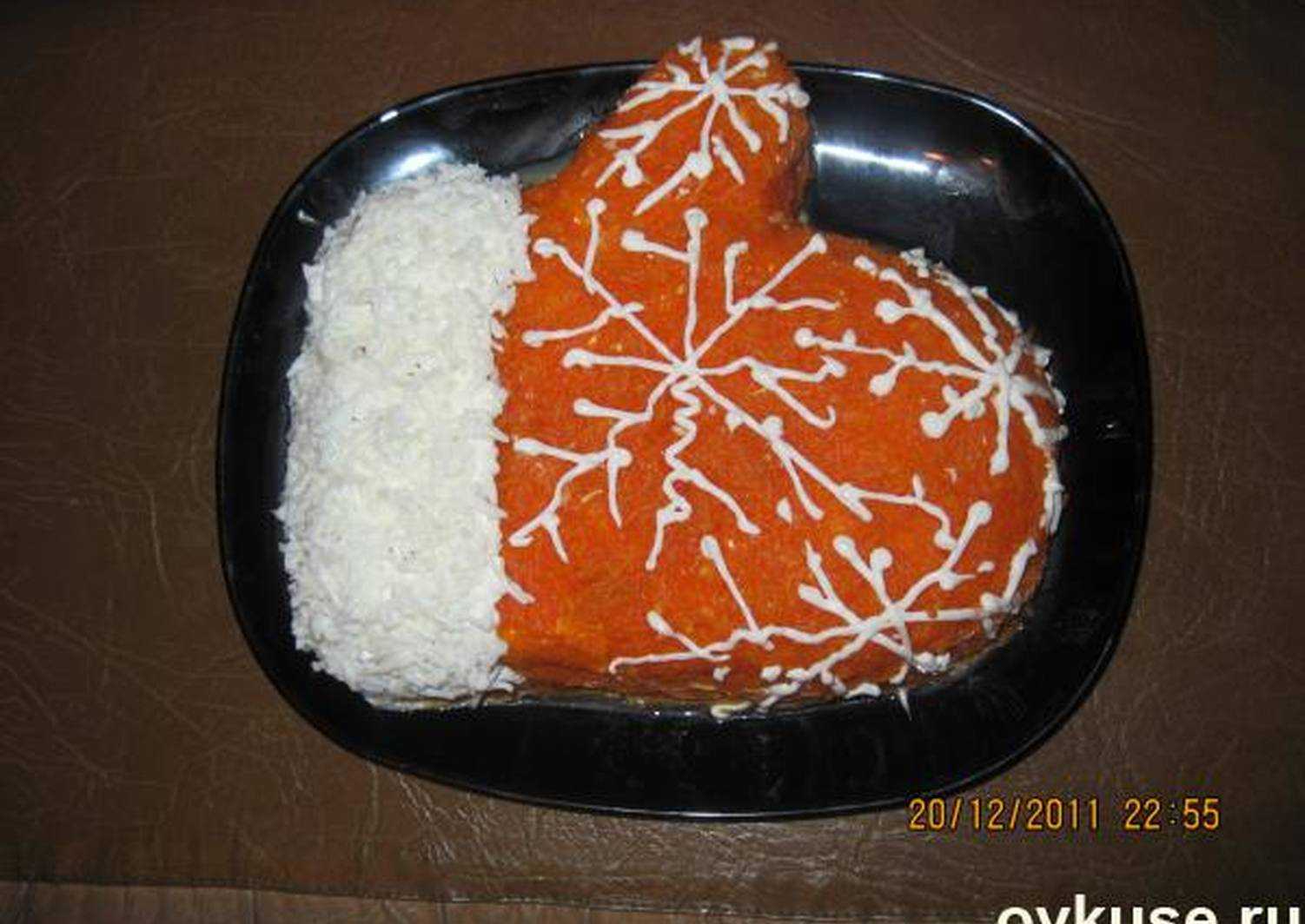 Салат варежка деда мороза новогодний рыбный рецепт с фото пошагово - 1000.menu