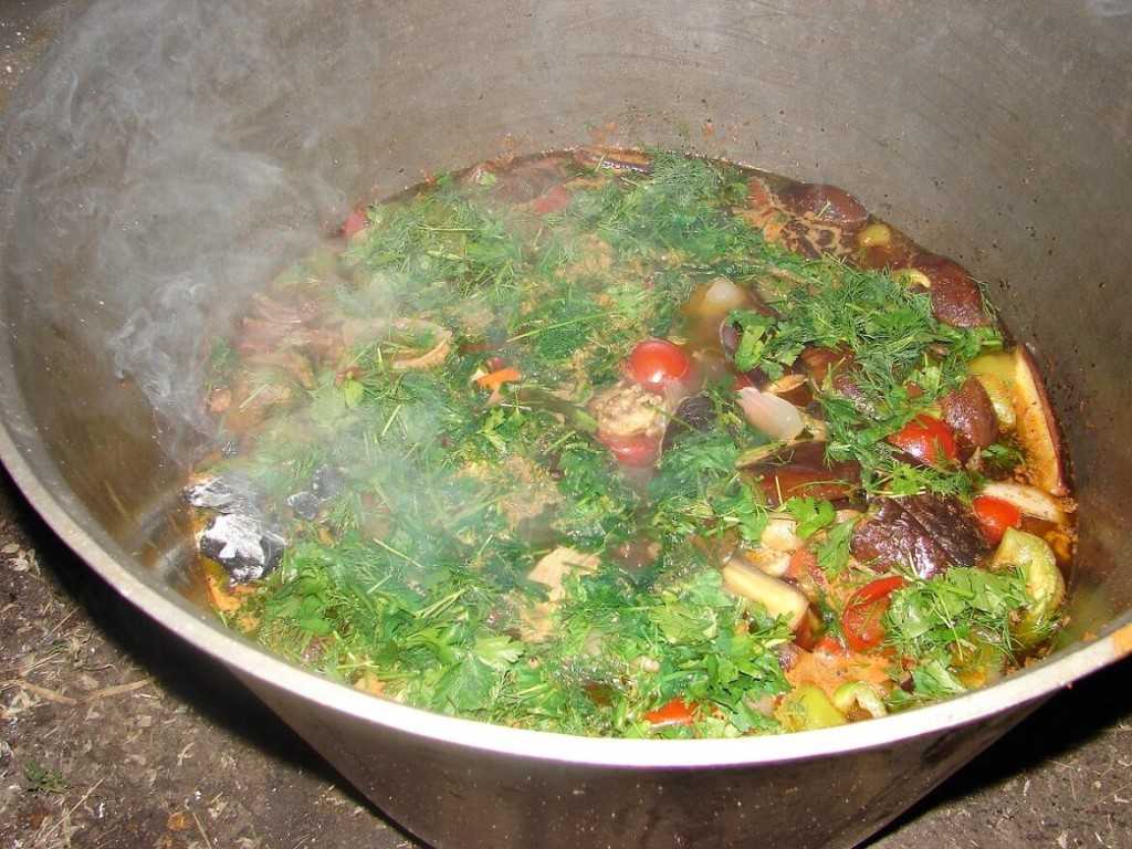 Как приготовить блюдо "басма" по-узбекски в казане — рецепт приготовления на костре