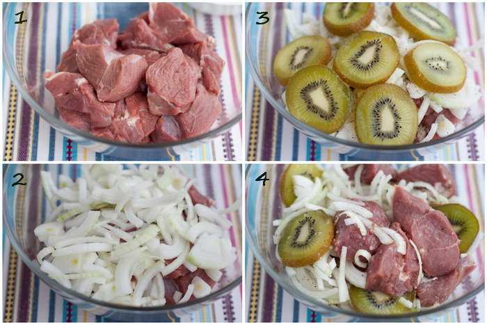 Быстрый маринад для шашлыка с киви для разных видов мяса: 4 рецепта