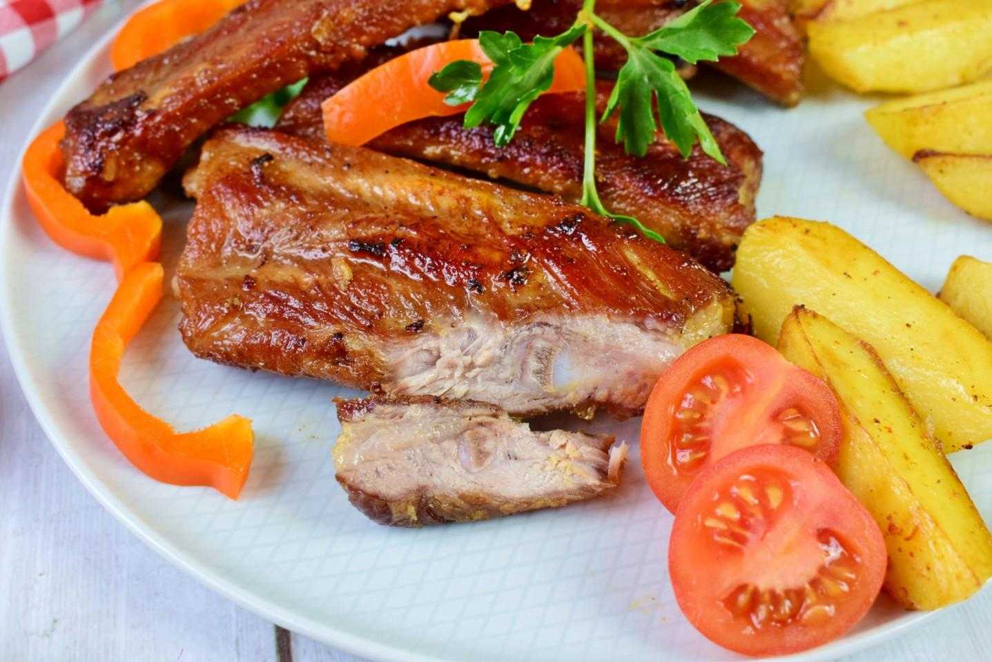 Свиные рёбрышки с картофелем — пошаговый рецепт с фото