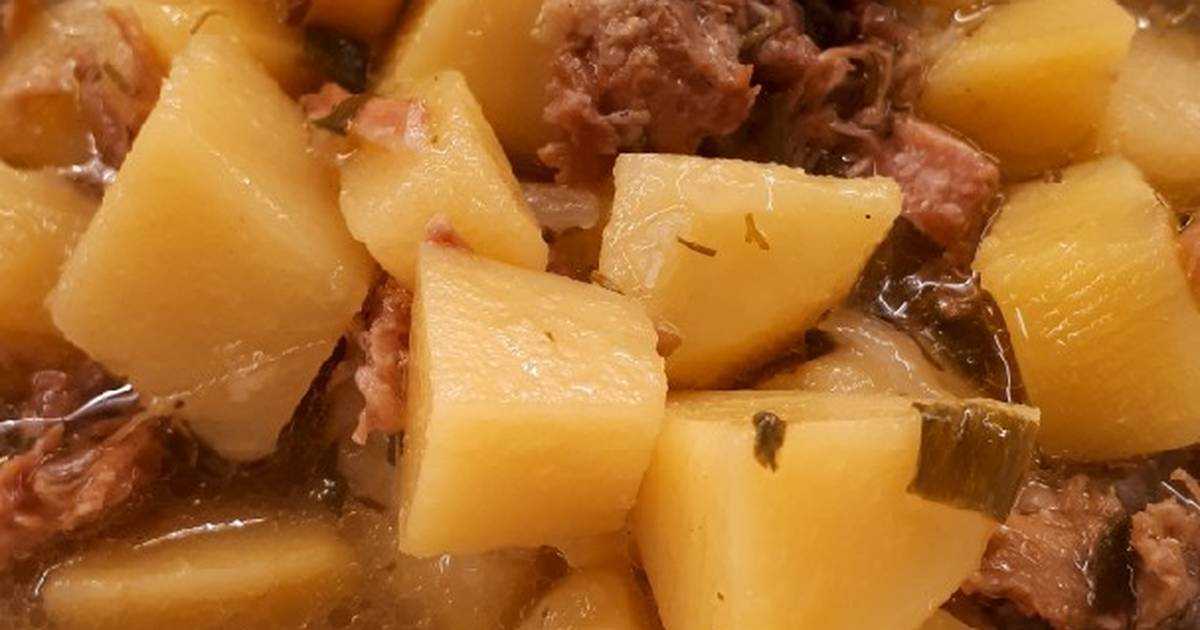 Рецепт тушеной картошки с мясом в казане - 6 пошаговых фото в рецепте