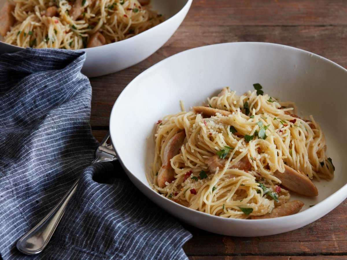 Спагетти с курицей- рецепты в томатном, сливочном и грибном соусах