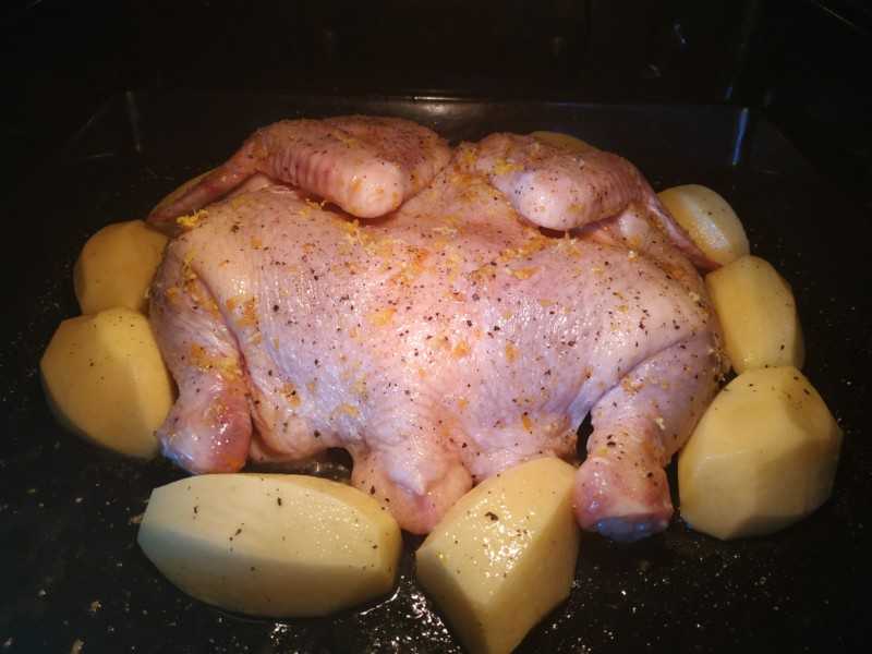 Курица с картошкой в духовке рецепты с фото