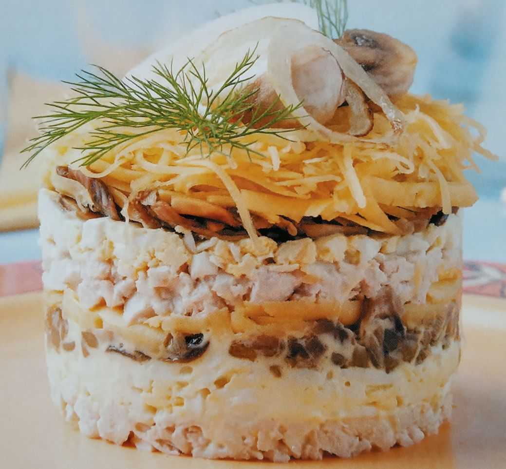 13 рецептов приготовления салата с курицей и грибами: пошаговые с фотографиями