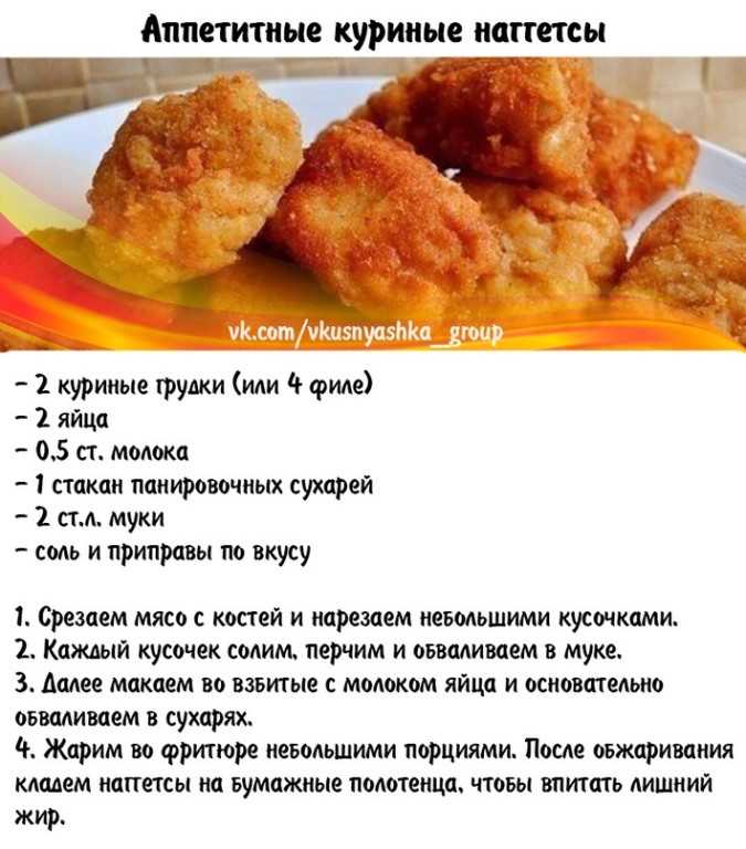 Куриные наггетсы в домашних условиях пошаговый рецепт