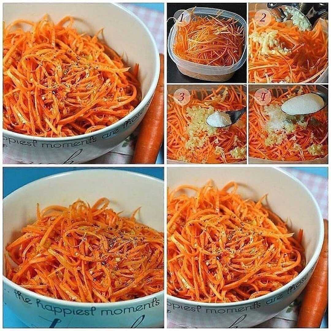 Вкусные и простые салаты с корейской морковью – сочетание азиатской и русской кухни. рецепты салатов с корейской морковью