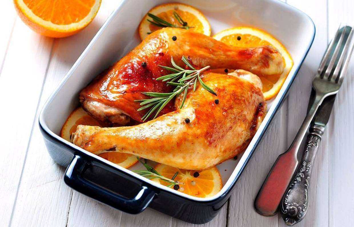 Курица, запеченная с розмарином и бальзамическим уксусом — пошаговый рецепт с фото