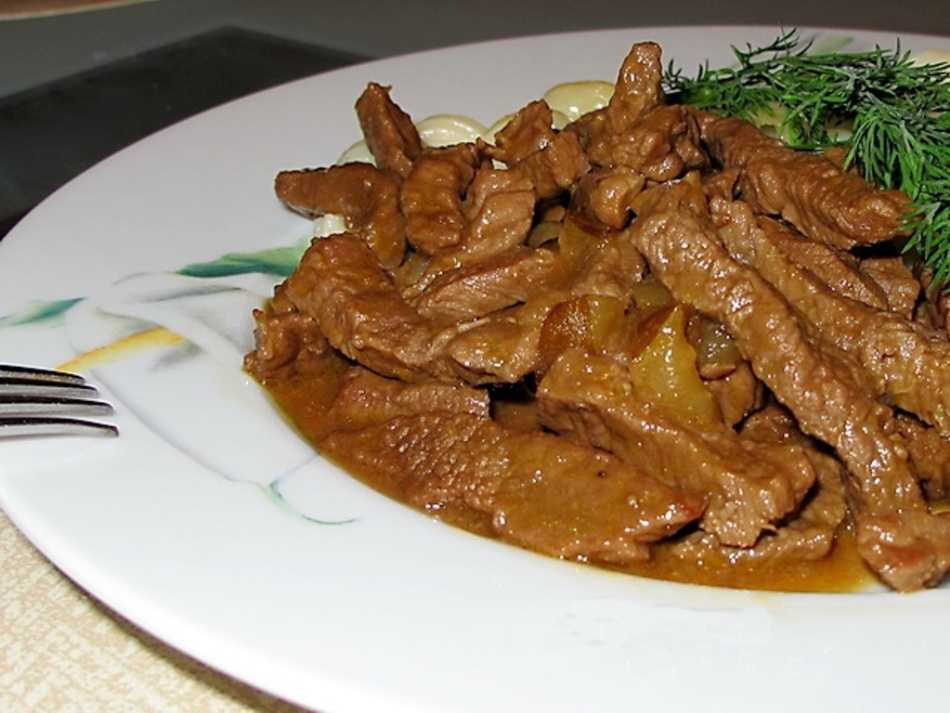 Бефстроганов из свинины - быстрый и простой рецепт с пошаговыми фото от копилки кулинара