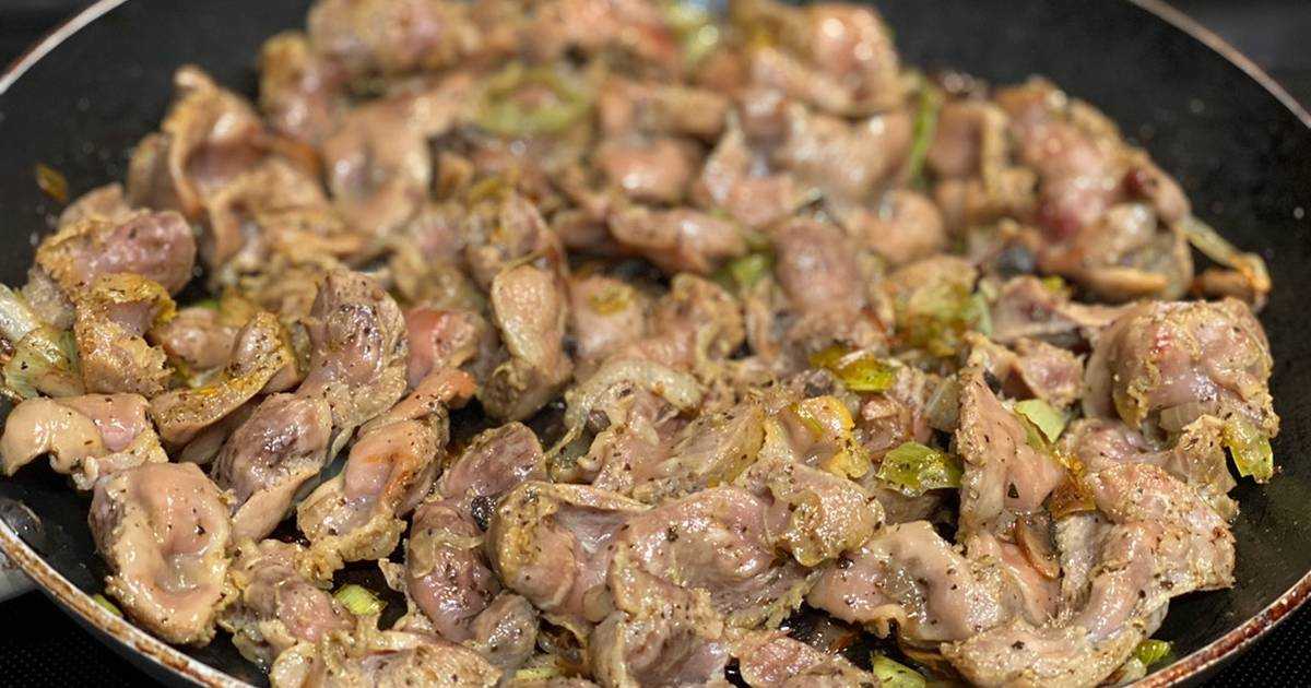 Куриные желудки | пошаговые рецепты приготовления на сковороде