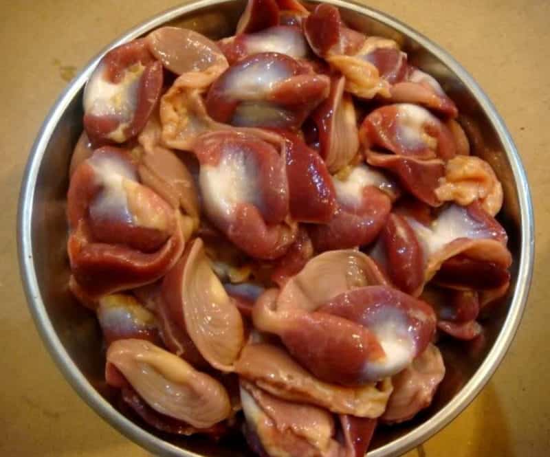 Гуляш из куриных желудков (пупков) — пошаговый рецепт с фото