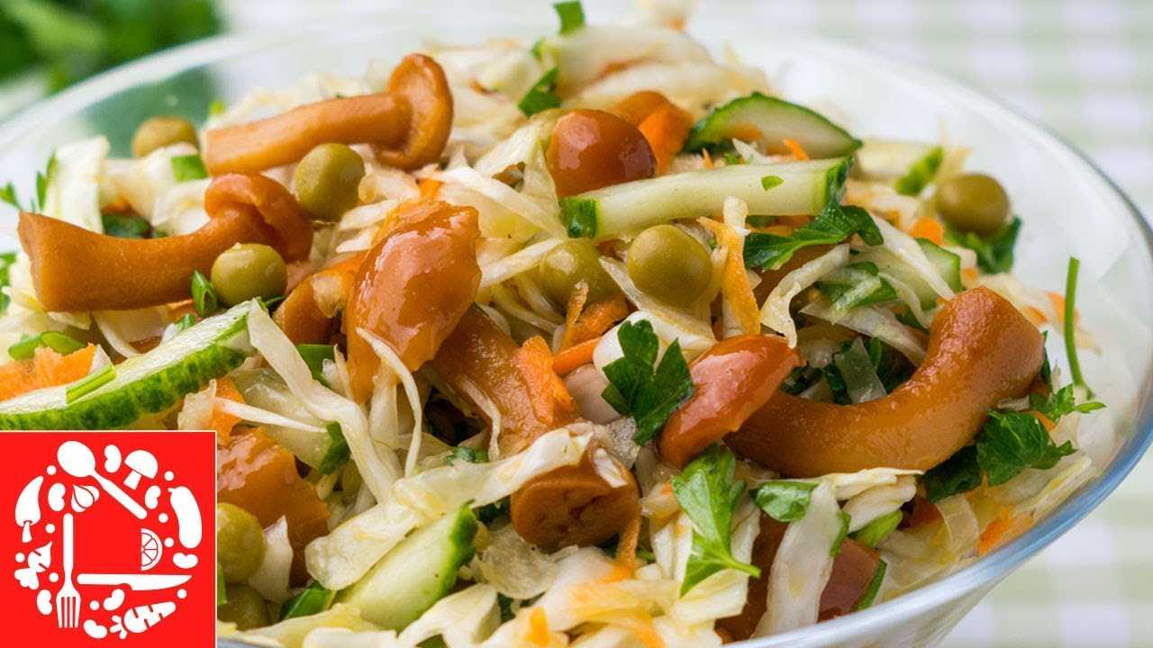 Салат с маринованными опятами – 8 рецептов приготовления