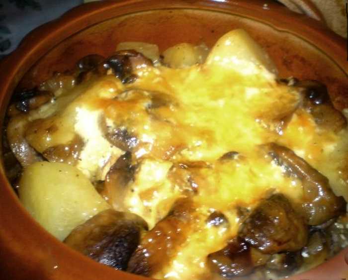 Картошка в горшочках в духовке с мясом и сметаной/ рецепт с фото