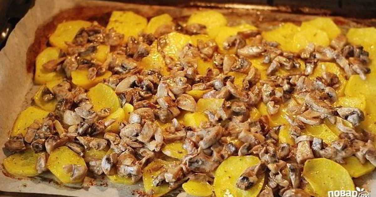 Свинина с грибами с картошкой в духовке рецепт с фото