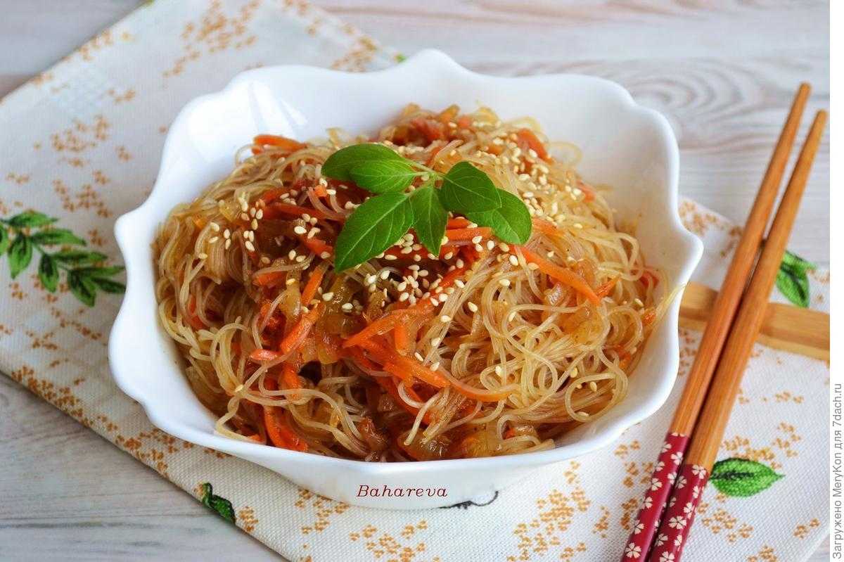Фунчоза по-корейски. рецепт салата с фунчозой и овощами
